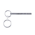Stainless steel urethral sound for men with horse-eye plug design, polished penis plug, full product view
