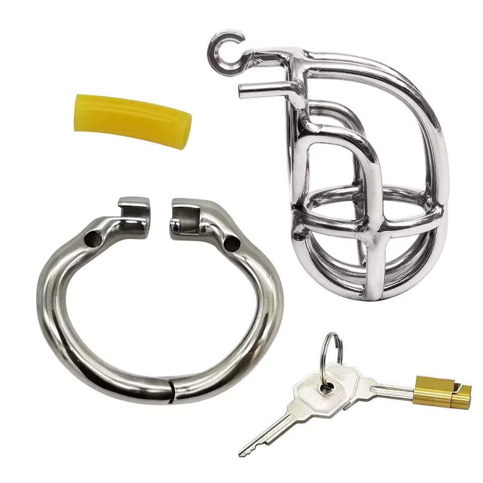 Stainless steel male cock ring cage