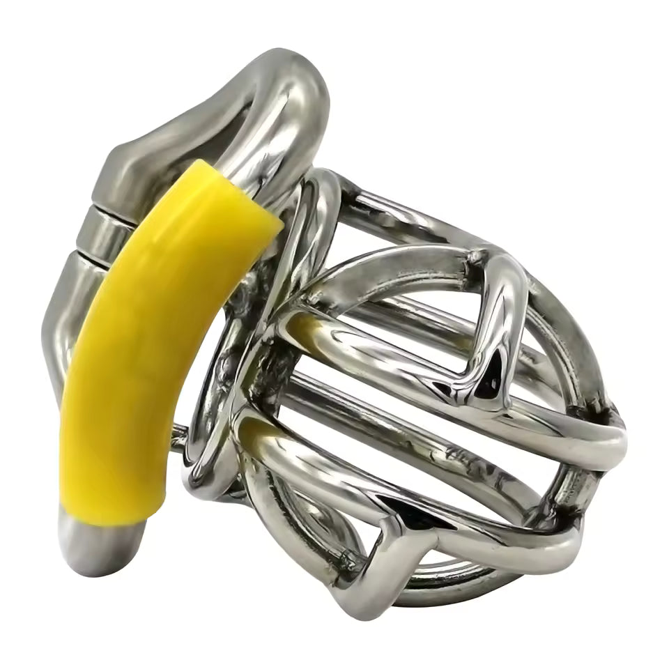 Stainless steel penis cage with lock