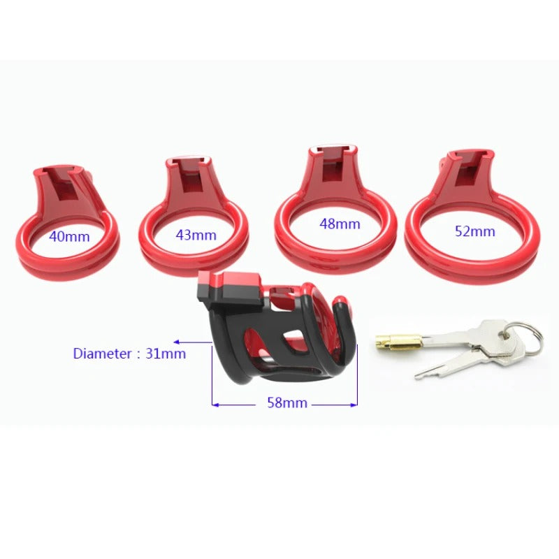 Stylish La Color B male chastity cage with vent hole design