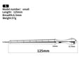 Close-up of the graduated scale markings on stainless steel urethral plug for size tracking and positioning
