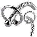 Stainless Steel Beaded Urethral Plug with Ring – Metal Dilator & Stretcher Device for Men