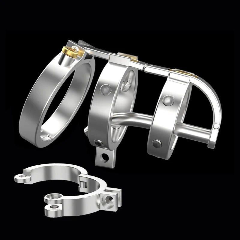316 Stainless Steel Double Lock Male Chastity Device